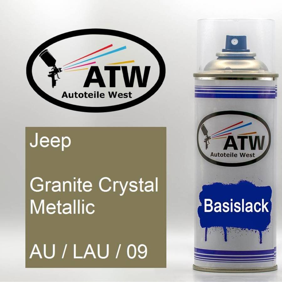 Jeep, Granite Crystal Metallic, AU / LAU / 09: 400ml Sprühdose, von ATW Autoteile West.